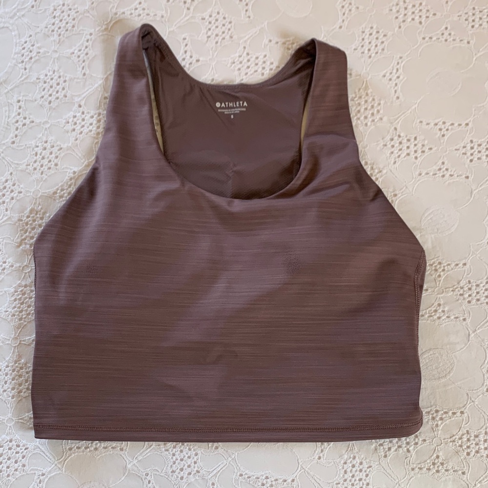 •Athleta Plum Cropped Tank Top•